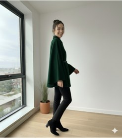 Resim unika boutique Kadın Yeni Sezon Kemerli Panço 