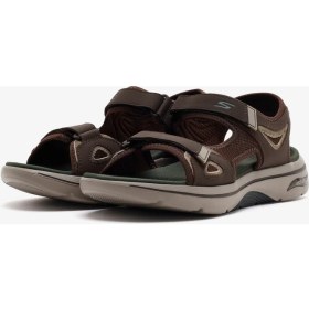 Resim Skechers Go Walk Arch Fit 2.0 Sandal Erkek Kahverengi Sandalet 229309 Brn 