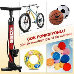 Resim Kobb KB3848 87 PSI Analog Basınç Göstergeli Taşınabilir El Pompası 