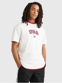 Resim Tommy Hilfiger Tommy Jeans Erkek Classıc Fıt Modern Sport Usa T-shırt 