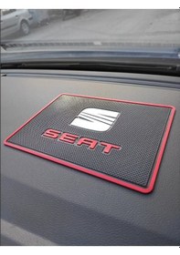 Resim Seat Logolu Kaymaz Torpido Üstü Ped 20x13.5 Cm 