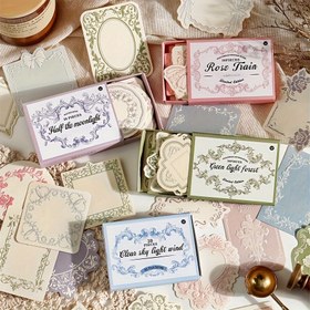 Resim 30 Adet Vintage Ephemera Paketi Sıcak Kelimeler Eski Rüyalar Serisi Dekoratif Not Kağıdı, Kesme Kart Stoğu Scrapbooking, Günlük Tutma İçin - Dokulu Baskılı Yapışkansız El Sanatları Kağıdı 