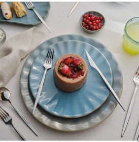 Resim Karaca Elegance Thor V2 Platin 12 Kişilik 84 Parça Çatal Kaşık Bıçak Takımı 