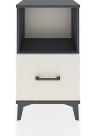 Resim Arges Komodin Tek Raflı Tek Çekmeceli 44x30x80 Antrasit-aytaşı Antrasit 