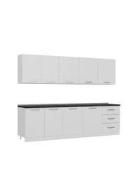 Resim Minar 280 Cm Mutfak Dolabı Beyaz 280-B2 Beyaz 