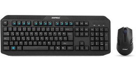Resim Everest Km-8000 Siyah Kablosuz F Multimedia Klavye + Mouse Set 