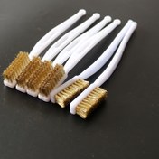 Resim 5 adet, 3 adet, 1 adet 180mm Uzatılmış Pirinç Tel Fırça, Plastik Saplı Paslanmaz Çelik Tel Fırça - Endüstriyel, Otomotiv ve DIY Projeler için Uygun Ağır Hizmet Tipi Pas Giderici ve Metal Parlatıcı | Dar Alanlar İçin Dayanıklı Temizlik Fırçası, Araç Bakımı | Yüksek Verimli Temizlik | Yoğun Paketlenmiş Kıllar, Matkap Hazır Tel Fırça 