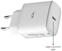 Resim LinkTech C308 20W PD Type-C to Lightning Kablolu Şarj Aleti Set 