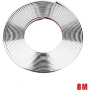 Resim W12 8m / Rulo Araba Evrensel Yansıtıcı Tekerlek Galvanik Dekoratif Şerit Gümüş 