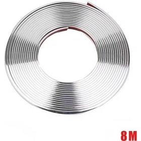 Resim W12 8m / Rulo Araba Evrensel Yansıtıcı Tekerlek Galvanik Dekoratif Şerit Gümüş 