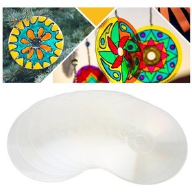 Resim Hangfox 10 Adet Transparan Dıy Cd Diski - Sanatsal Boyama Ve Dekorasyon Için El Yapımı Malzeme Diğer 