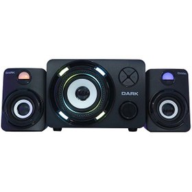 Resim Dark SP-214 11W RMS 7 Farklı Renk Titreşimli LED 2+1 Multimedia Speaker Hoparlör (DK-AC-SP214) 
