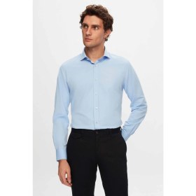 Resim D'S Damat Ds Damat Slim Fit Mavi Düz Gömlek 4HE02TR00139M 