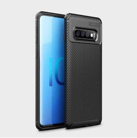 Resim Samsung Galaxy S10 Plus Uyumlu Kılıf Zore Negro Silikon Kapak Siyah 