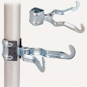 Resim Kamp Malzemesi, Çadır Desteği İçin Dayanıklı Kanca Tasarımıyla Metal Demir Kelepçe, 1 adet/2 adet Çok Fonksiyonlu Açık Çadır Direği Klipsi 
