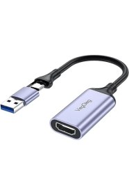 Resim 1080P 60Hz HDMI Video Capture Card USB 3.0 ve Type-C Görüntü Yakalama Kartı 