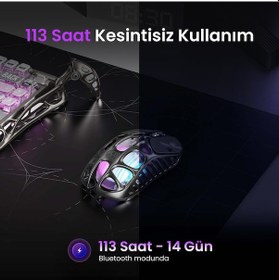 Resim Gravastar V75 Pro Manyetik Kablolu Gaming Klavye, Xpro Kablosuz Optik Mouse Ve Mousepad Oyuncu Seti, Optik 