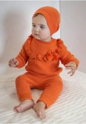 Resim Minora Triko Kız Bebek Yakası Fırfırlı 3lü Takım Oranj 