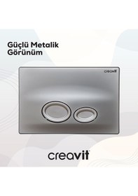 Resim Creavit Drop Mat Gri Boyalı Kumanda Paneli GP2002.00 Gri 