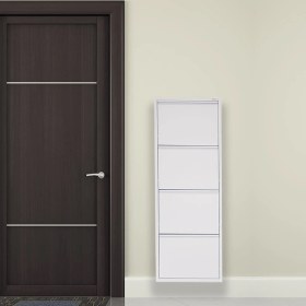 Resim Mobilya Pratik 4'lü Metal Ayakkabılık - Beyaz 