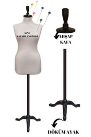 Resim Manken İstanbul Döküm Ayaklı 44 Beden Sünger Iğne Batabilen Terzi Mankeni Prova Mankeni 