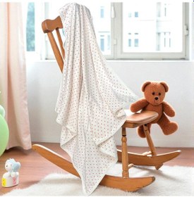 Resim Baskılı Çift Taraflı Penye Battaniye -100x100 Ekru 