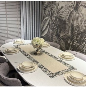 Resim Keten Espamira Desen Runner 40x140 Cm Çok Renkli 