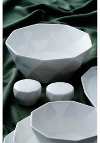 Resim Acar Diamond 29 Parça Porselen Yemek Takımı Beyaz 