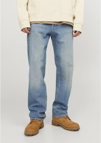 Resim Jack & Jones Erkek Eddie 607 Loose Fit Jean 12253698 Blue Denim Mavi 