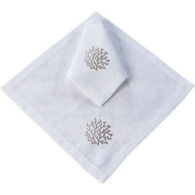 Resim Coral Leke Tutmaz Keten Peçete 45x45 cm Gold (2'li Set) - 2 Adet 45x45 cm 