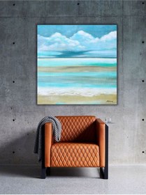 Resim Yağlı Boya Tablo %100 El Yapımı 85cmx85cm Manzara Tropik 