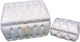 Resim Özel Tasarım 2li Kadife Çeyiz Sandık Seti - 04 