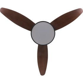 Resim Alsanfan Darkwind Siyah Motorlu Kahverengi Kanatlı Aydınlatmalı Uzaktan Kumandalı 122cm Tavan Vantilatörü 
