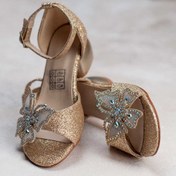 Resim Kız Çocuk Topuklu Ayakkabı Gold Kelebek 