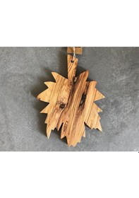 Resim Zethome Zeytin Ağacı Ahşap Çınar Yaprağı Sunum Tahtası 