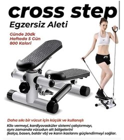 Resim Ipli Fitness Stepper Egzersiz Aleti Total Body Twister Cross Step 
