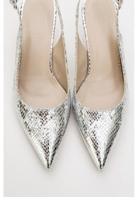 Resim Luvishoes Value Gümüş Desenli Kadın Topuklu Ayakkabı Gümüş 