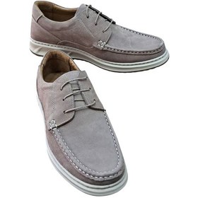 Resim Wexperon W379 Erkek Hakiki Deri Bağcıklı Loafer Comfort Ayakkabı Nubuk Vizon Siyah 