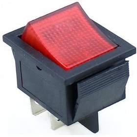 Resim Kcd4 Işıklı On/Off Anahtar - Kırmızı 