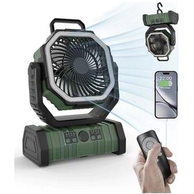 Resim Jialan Kamp Fanı Asma Tavan Vantilatörü Işıklar İle Çok 