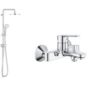 Resim Grohe Duş Seti (Duş Kolonu + Banyo Bataryası) 