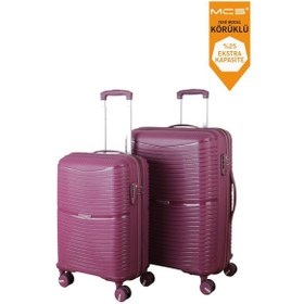 Resim V379 Aura Y.üretim Pp Valiz 55 Cm + 65 Cm Mürdüm Set S24sy1000098-set 210 Mürdüm 