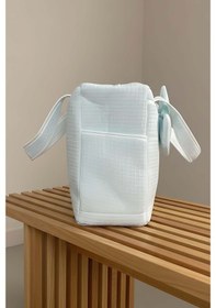 Resim Mavi Ayıcık Fiyonklu Anne Bebek Bakım Çantası Çok Renkli 