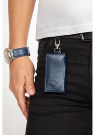 Resim Newish Polo Hakiki Kuzu Derisi Soft Doku Kancalı Çoklu Anahtarlık - New080 Lacivert 