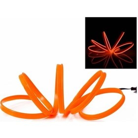 Resim Araç Araba İçi Torpido Ledi Şerit Renkli İp Neon İp Led 3 Metre Turuncu Koyu Turuncu Koyu 