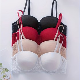 Resim 4 Parça Kadın Seksi İç Çamaşırı Takımı 