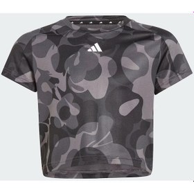 Resim Adidas Essentials Aeroready Seasonal Print Crop Çocuk Tişört C-adııa3021c40a00 Siyah 