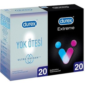 Resim Durex Yok Ötesi Ulltra Kaygan Prezervatif 20'li + Extreme Prezervatif 20'li 