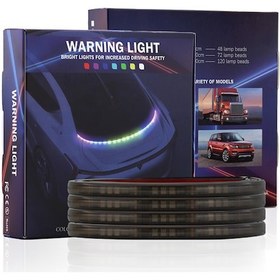 Resim Cbtx A15 150 Cm 5050 Led Rgb Gündüz Çalışan Işık Şeridi Araba Ön Tampon Izgarası Bluetooth App Kontrol Uyarı Işığı 