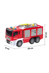Resim Tıfıl Toys Sürtmeli 1:12 Sesli Işıklı Su Püskürtmeli Çift Merdivenli Full Fonksiyon Eğitici Çocuk Oyuncak Itfai 